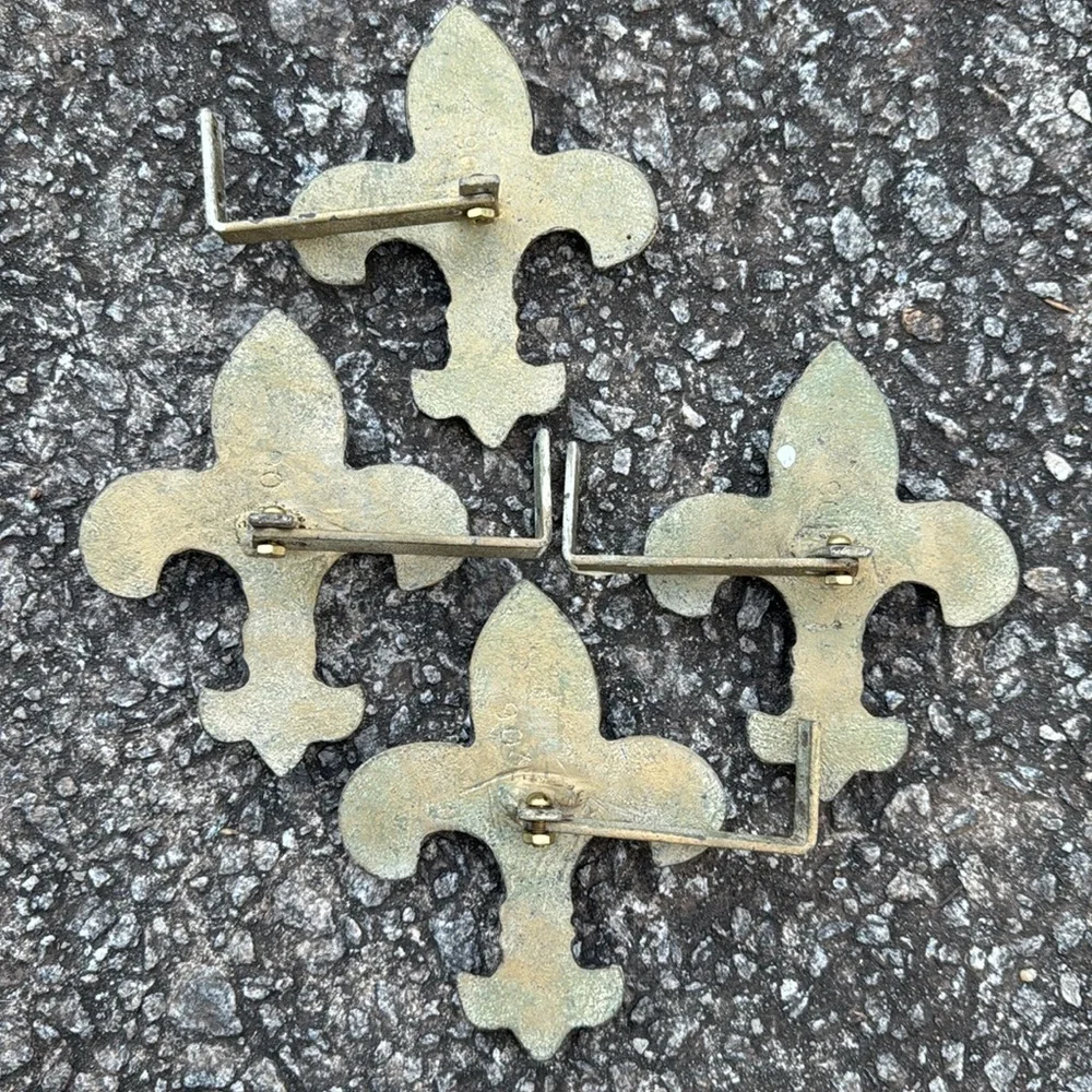 Fleur-de-lis Set of 2 Metal Curtain Tie Backs